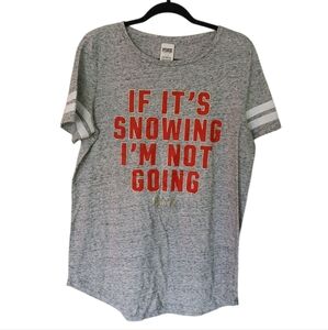 PINK Victoria's Secret Gray Graphic Tshirt 2015 Size Large